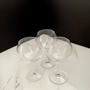 SET of 3 Red Wine Balloon Glasses by Baccarat